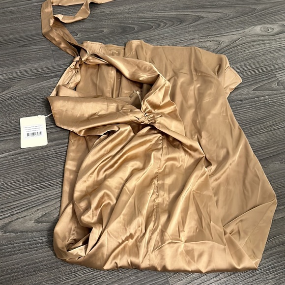 Satin Maxi Dress - Bronze Honey - Picture 4 of 4